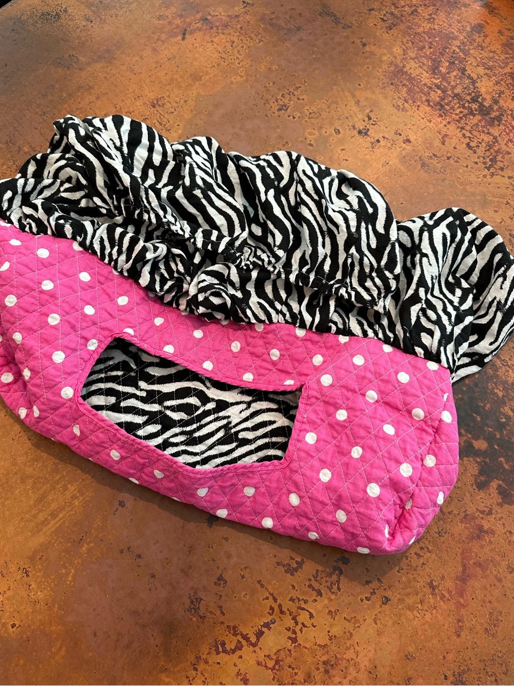 Shopping Cart Cover Pink Polka Dot Zebra Print